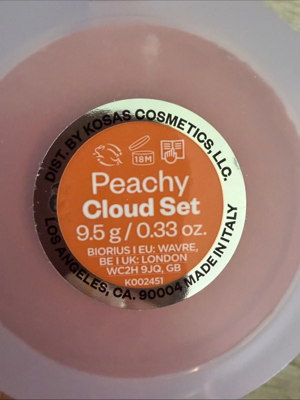 Kosas Cloud Set Baked Setting Powder - Peach